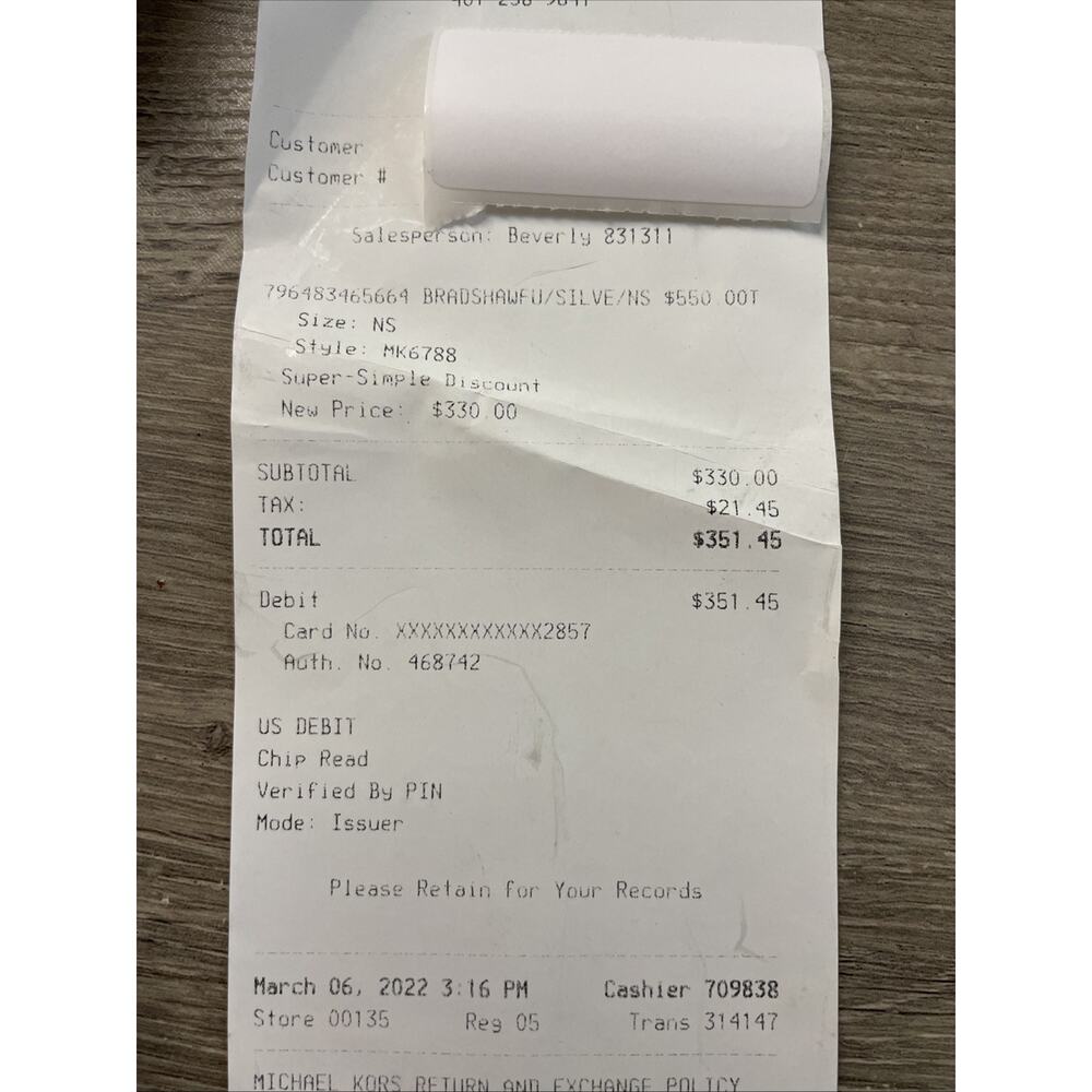 Michael Kors MK6788 Brynn Pavé Silver Chronograph Women's Watch - MSRP $495 - Picture 11 of 11